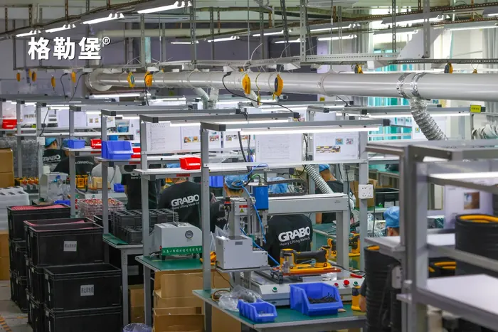 Workstations on the assembly floor