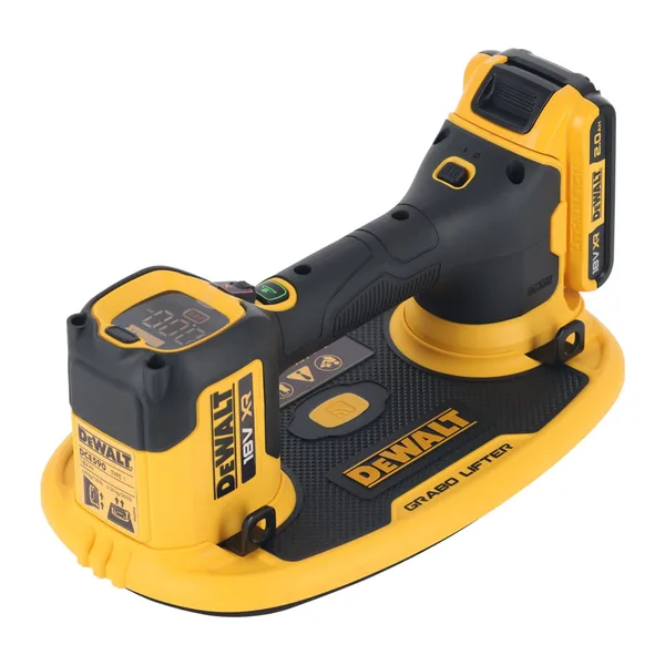 The yellow DEWALT GRABO lifter